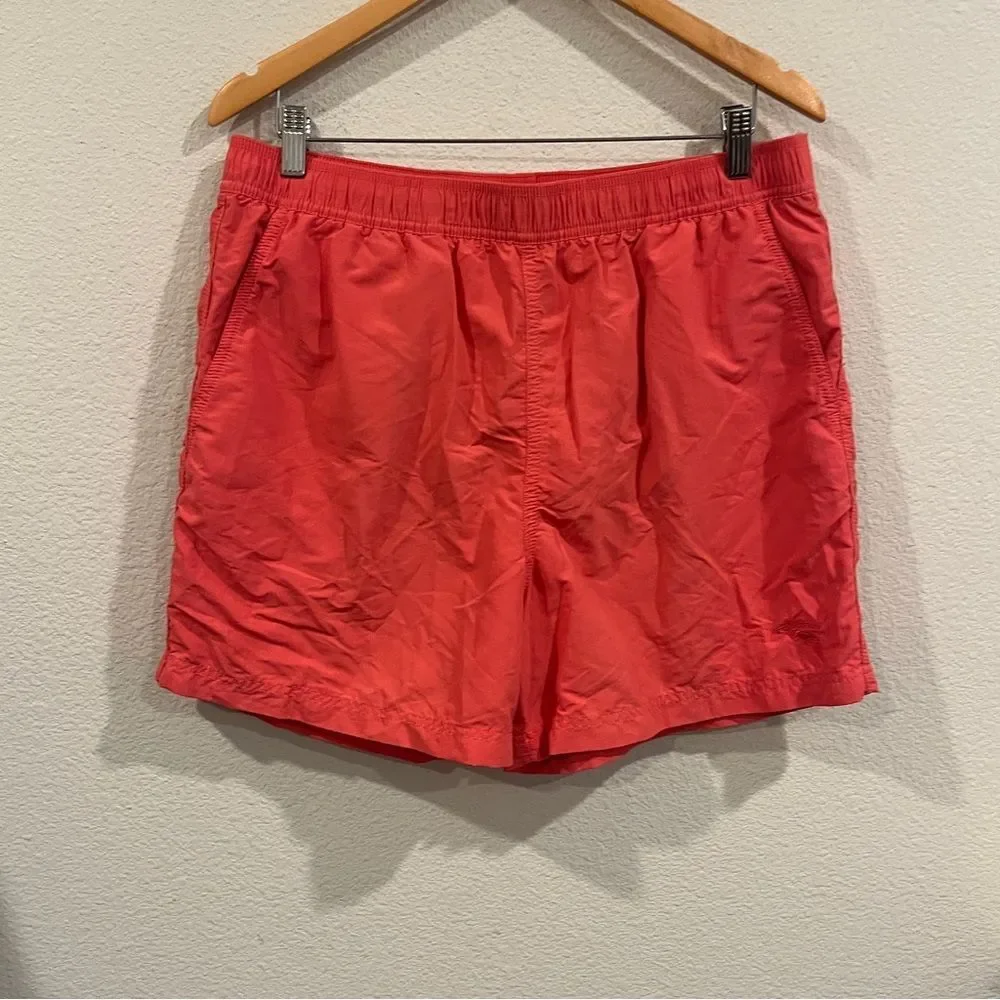 Caribbean swim trunks coral pink size large zipper back pocket
